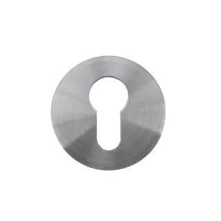 RT001-SLIM-SSS - Zoo Hardware Rosso Tecnica Slim 4mm Euro Profile Escutcheons &lpar;Pair&rpar; -Satin St&period; Steel