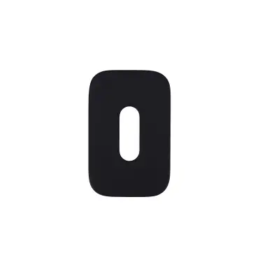 Click Here To Enlarge This Photo Of RT002-MINISQ-PCB - Zoo Hardware Rosso Tecnica 'Mini' Squircle Standard Profile Escutcheons &lpar;Pair&rpar; - Powder Coat Black