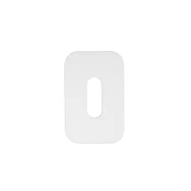 Click Here To Enlarge This Photo Of RT002-MINISQ-PCW - Zoo Hardware Rosso Tecnica 'Mini' Squircle Standard Profile Escutcheons &lpar;Pair&rpar; - Powder Coat White