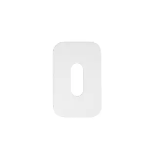 RT002-MINISQ-PCW - Zoo Hardware Rosso Tecnica 'Mini' Squircle Standard Profile Escutcheons &lpar;Pair&rpar; - Powder Coat White