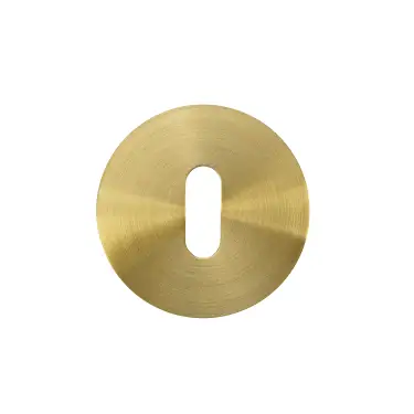 Click Here To Enlarge This Photo Of RT002-SLIM-PVDSB - Zoo Hardware Rosso Tecnica Slim 4mm Standard Profile Escutcheons &lpar;Pair&rpar; - PVD Satin Brass