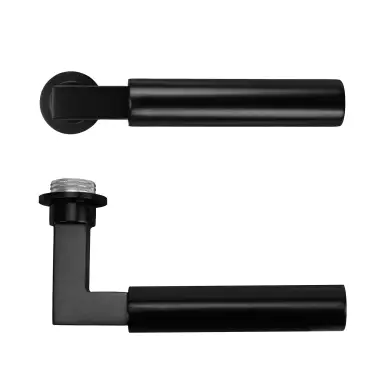 Click Here To Enlarge This Photo Of RT050-MINI-PVDBLK - Zoo Hardware Rosso Tecnica 'Garda' Lever on Round Mini Rose - PVD Black