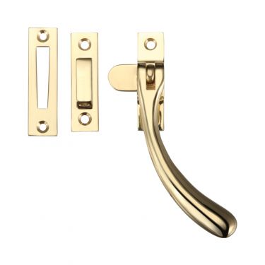 Click Here To Enlarge This Photo Of FB103 - Zoo Hardware Fulton & Bray Bulb End Casement Fastener - Polished Brass