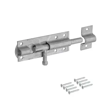Click Here To Enlarge This Photo Of Eclipse J93022 Galvanised Straight Tower Bolt 102mm with Fixings