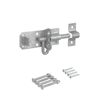 Eclipse J93112 Galvanised Brenton Padbolt &lpar;Medium Duty&rpar; 102mm with Fixings
