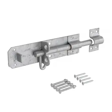 Click Here To Enlarge This Photo Of Eclipse J93131 Galvanised Brenton Padbolt &lpar;Heavy Duty&rpar; 203mm with Fixings