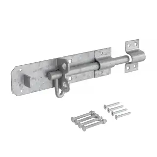 Eclipse J93131 Galvanised Brenton Padbolt &lpar;Heavy Duty&rpar; 203mm with Fixings