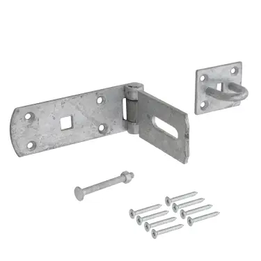 Click Here To Enlarge This Photo Of Eclipse J93413 Galvanised Hasp & Staple &lpar;Heavy Duty&rpar; 250mm with Fixings