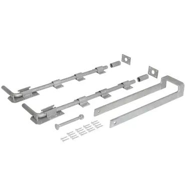 Click Here To Enlarge This Photo Of Eclipse 93733 Galvanised Field Gate Fastener Set &lpar;Double Bolt&rpar; with Fixings