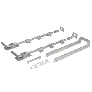 Eclipse 93733 Galvanised Field Gate Fastener Set &lpar;Double Bolt&rpar; with Fixings