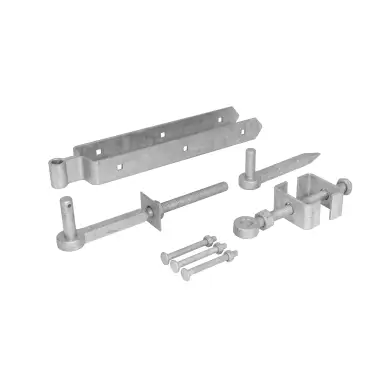 Click Here To Enlarge This Photo Of Eclipse 93739 Galvanised Heavy Duty 450mm Adjustable Field Gate Double Strap Hinge Set