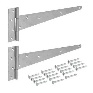 Eclipse J93827 Galvanised Medium Tee Hinge 350mm &lpar;2 Pack&rpar; with Fixings