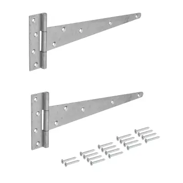 Click Here To Enlarge This Photo Of Eclipse J93773 Galvanised Strong Tee Hinge 300mm &lpar;2 Pack&rpar; with Fixings
