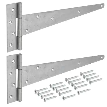 Click Here To Enlarge This Photo Of Eclipse J93776 Galvanised Strong Tee Hinge 450mm &lpar;2 Pack&rpar; with Fixings