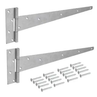Eclipse J93777 Galvanised Strong Tee Hinge 600mm &lpar;2 Pack&rpar; with Fixings