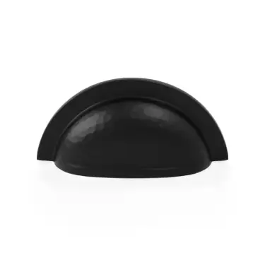 Click Here To Enlarge This Photo Of AW912BL - Alexander & Wilks Bardom Hammered Ridged Cup Pull - Matt Black