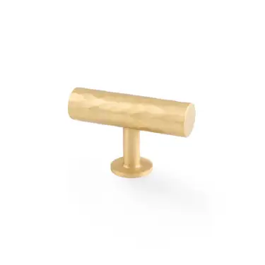 Click Here To Enlarge This Photo Of AW804-55-SB - Alexander & Wilks Leila Hammered T-Bar Knob - Satin Brass