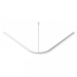 130302&sol;WH Fitzroy of London L-Shaped 1200mm x 1200mm Shower Curtain Track - White &lpar;RAL 9016&rpar;