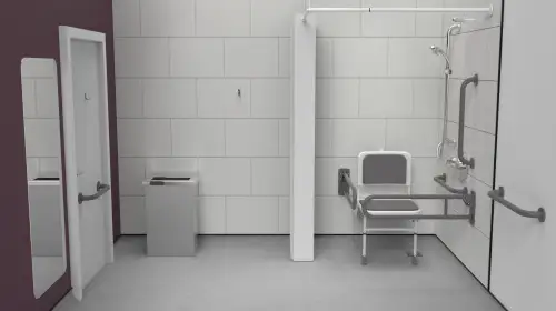 Click Here To Enlarge This Photo Of 230403&sol;GY Fitzroy of London Concealed Valve Doc M Shower Pack &lpar;Stainless Steel&rpar; with Concealed Fixings - Grey &lpar;RAL 7005&rpar;