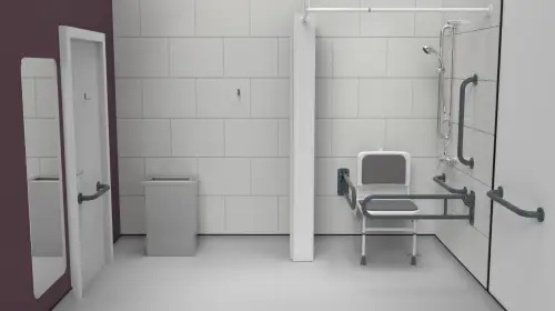 Click Here To Enlarge This Photo Of 230404&sol;DG Fitzroy of London Exposed Valve Doc M Shower Pack &lpar;Stainless Steel&rpar; with Concealed Fixings - Dark Grey &lpar;RAL 7016&rpar;