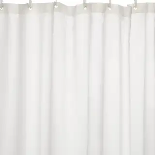 250603&sol;WH Fitzroy of London Weighted Polyester Shower Curtain 1800mm x 2000mm - White &lpar;RAL 9016&rpar;