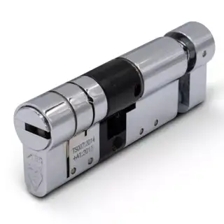 ABS Euro Profile Cylinder & Turn 90mm &lpar;45&sol;45&rpar; British Standard Kitemarked TS007 3&ast; - Chrome &lpar;ABSEKT4545C&rpar;