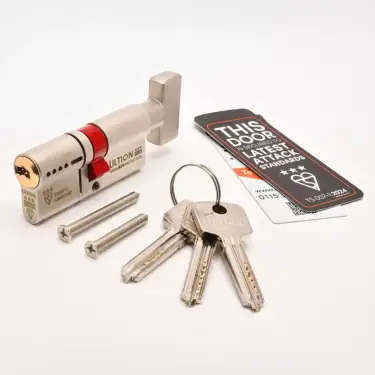 Click Here To Enlarge This Photo Of Ultion Plus with ALPS Technology Euro Profile Cylinder & Turn 60mm &lpar;30&sol;30T&rpar; British Standard Kitemarked TS007 3&ast; &lpar;ULT3EKT3030&rpar;