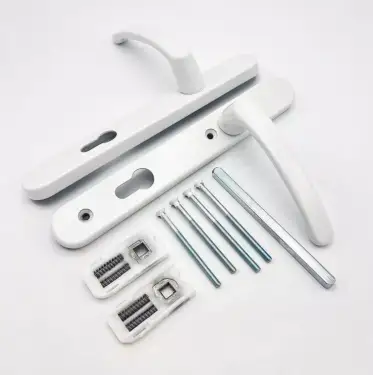 Click Here To Enlarge This Photo Of TSSHAN122LLW - TSS Lever&sol;Lever UPVC Multipoint Door Handles - 92mm PZ &lpar;Sprung&rpar; 122mm Screw Centres - White