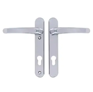 Click Here To Enlarge This Photo Of TSSHAN122LLC - TSS Lever&sol;Lever UPVC Multipoint Door Handles - 92mm PZ &lpar;Sprung&rpar; 122mm Screw Centres - Polished Chrome