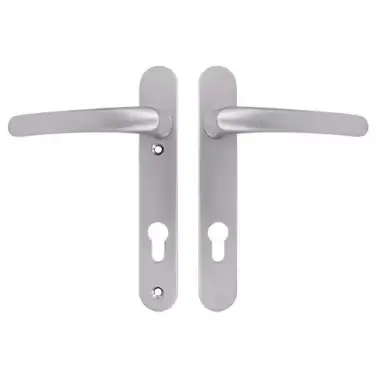 Click Here To Enlarge This Photo Of TSSHAN122LLS - TSS Lever&sol;Lever UPVC Multipoint Door Handles - 92mm PZ &lpar;Sprung&rpar; 122mm Screw Centres - Silver