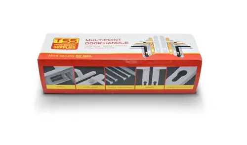 Click Here To Enlarge This Photo Of TSSHAN210LLBL - TSS Lever&sol;Lever UPVC Multipoint Door Handles - 92mm PZ &lpar;Sprung&rpar; 210mm Screw Centres - Black