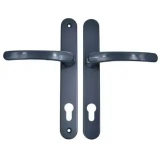 TSSHAN210LLGR - TSS Lever&sol;Lever UPVC Multipoint Door Handles - 92mm PZ &lpar;Sprung&rpar; 210mm Screw Centres - Anthracite Grey