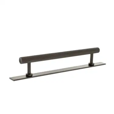 Click Here To Enlarge This Photo Of MHCSB17160UDB - Millhouse Brass Paddington Spiral T-Bar Cabinet Pull Handle on Backplate 160mm - Urban Dark Bronze
