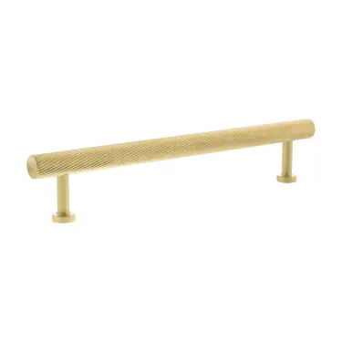 Click Here To Enlarge This Photo Of MHCS17160SB - Millhouse Brass Paddington Spiral T-Bar Cabinet Pull Handle 160mm - Satin Brass