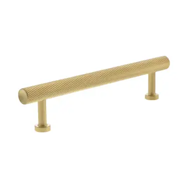 Click Here To Enlarge This Photo Of MHCS17128SB - Millhouse Brass Paddington Spiral T-Bar Cabinet Pull Handle 128mm - Satin Brass