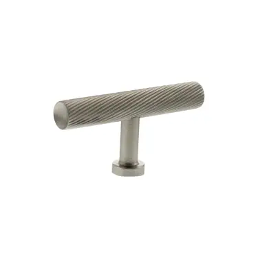 Click Here To Enlarge This Photo Of MHCS1675SN - Millhouse Brass Paddington Spiral T-Bar Cabinet Knob Handle - Satin Nickel