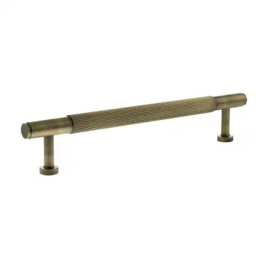Click Here To Enlarge This Photo Of MHCL17160AB - Millhouse Brass Battersea Linear T-Bar Cabinet Pull Handle 160mm - Antique Brass