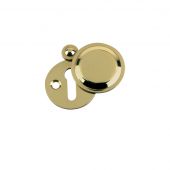FB11 - Zoo Hardware Fulton & Bray Standard Key Profile Victorian Escutcheon &lpar;Covered&rpar; 32mm dia&period; Polished Brass