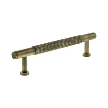 Click Here To Enlarge This Photo Of MHCK17128MB - Millhouse Brass Eiffel Knurled T-Bar Cabinet Pull Handle 128mm - Matt Black
