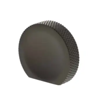 Click Here To Enlarge This Photo Of MHCK1338UDB - Millhouse Brass Eiffel Knurled Finger Pull Cabinet Knob Handle - Urban Dark Bronze