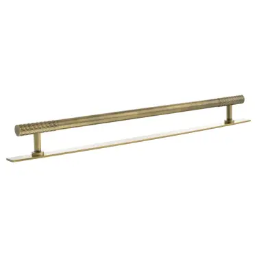 Click Here To Enlarge This Photo Of MHCDB17320AB - Millhouse Brass Chrysler Diamond T-Bar Cabinet Pull Handle on Backplate 320mm - Antique Brass