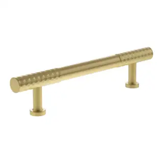 MHCD17128SB - Millhouse Brass Chrysler Diamond T-Bar Cabinet Pull Handle 128mm - Satin Brass