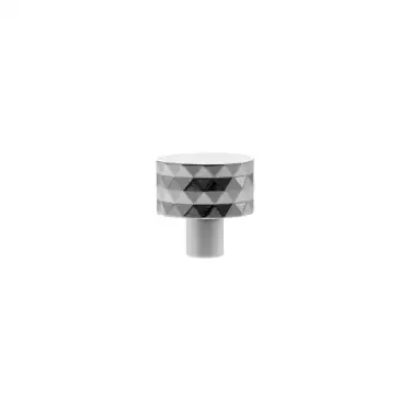 Click Here To Enlarge This Photo Of MHCD1530PC - Millhouse Brass Chrysler Diamond Round Cabinet Knob Handle - Polished Chrome