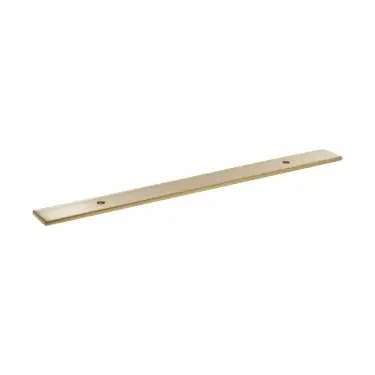 Click Here To Enlarge This Photo Of MHCBW128SB - Millhouse Brass &lpar;Wide&rpar; Cabinet Handle Backplate 128mm - Satin Brass
