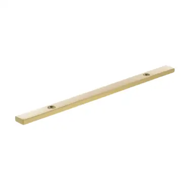 Click Here To Enlarge This Photo Of MHCBN128SB - Millhouse Brass &lpar;Narrow&rpar; Cabinet Handle Backplate 128mm - Satin Brass