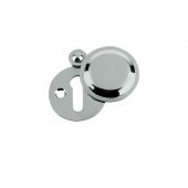 FB11CP - Zoo Hardware Fulton & Bray Standard Key Profile Victorian Escutcheon &lpar;Covered&rpar; 32mm dia&period; Polished Chrome