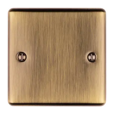 Click Here To Enlarge This Photo Of EN1BABB - Eurolite Single Blank Plate Antique Brass &lpar;Enhance Range&rpar;