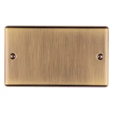 Click Here To Enlarge This Photo Of EN2BABB - Eurolite Double Blank Plate Antique Brass &lpar;Enhance Range&rpar;