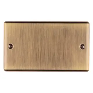 EN2BABB - Eurolite Double Blank Plate Antique Brass &lpar;Enhance Range&rpar;