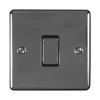 EN1SWBNB - Eurolite 1 Gang 10Amp 2Way Switch Black Nickel with Black Trim &lpar;Enhance Range&rpar;